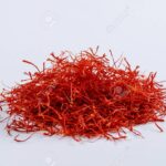 Dry Saffron Spice on a white background